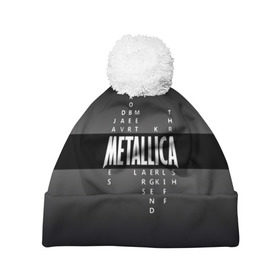 Шапка 3D c помпоном с принтом Участники группы Metallica в Санкт-Петербурге, 100% полиэстер | универсальный размер, печать по всей поверхности изделия | metallica | группа | джеймс хэтфилд | кирк хэмметт | ларс ульрих | метал | металика | металлика | миталика | музыка | роберт трухильо | рок | трэш | трэшметал | хард | хардрок | хеви | хевиметал