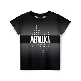 Детская футболка 3D с принтом Участники группы Metallica в Санкт-Петербурге, 100% гипоаллергенный полиэфир | прямой крой, круглый вырез горловины, длина до линии бедер, чуть спущенное плечо, ткань немного тянется | metallica | группа | джеймс хэтфилд | кирк хэмметт | ларс ульрих | метал | металика | металлика | миталика | музыка | роберт трухильо | рок | трэш | трэшметал | хард | хардрок | хеви | хевиметал