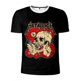 Мужская футболка 3D спортивная с принтом Metallica в Санкт-Петербурге, 100% полиэстер с улучшенными характеристиками | приталенный силуэт, круглая горловина, широкие плечи, сужается к линии бедра | metallica | группа | джеймс хэтфилд | кирк хэмметт | ларс ульрих | метал | металика | металлика | миталика | музыка | роберт трухильо | рок | трэш | трэшметал | хард | хардрок | хеви | хевиметал