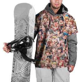Накидка на куртку 3D с принтом Ahegao в Санкт-Петербурге, 100% полиэстер |  | anime | аниме | лицо | манга | паттрен | цветное