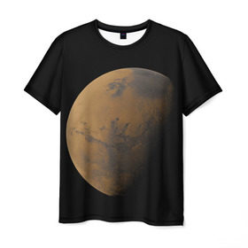 Мужская футболка 3D с принтом Марс в Санкт-Петербурге, 100% полиэфир | прямой крой, круглый вырез горловины, длина до линии бедер | elon musk | space x | spacex | будущее | вселенная | вулкан | долина | илон маск | космические | космос | красная планета | кратер | маринер | марсиане | марсианин | небес | новый дом | путешествия | роскосмос