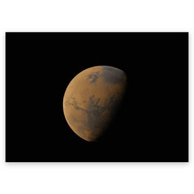 Поздравительная открытка с принтом Марс в Санкт-Петербурге, 100% бумага | плотность бумаги 280 г/м2, матовая, на обратной стороне линовка и место для марки
 | Тематика изображения на принте: elon musk | space x | spacex | будущее | вселенная | вулкан | долина | илон маск | космические | космос | красная планета | кратер | маринер | марсиане | марсианин | небес | новый дом | путешествия | роскосмос