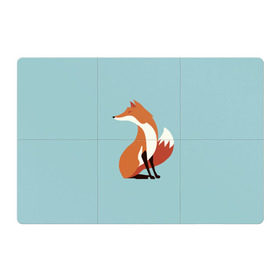 Магнитный плакат 3Х2 с принтом Лисичка минималистичная в Санкт-Петербурге, Полимерный материал с магнитным слоем | 6 деталей размером 9*9 см | firefox | fox | low | lowpoly | poly | redfox | лис | лиса | лисица | лисонька | лоуполи | минимализм | огнелис