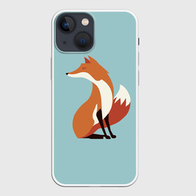 Чехол для iPhone 13 mini с принтом Лисичка минималистичная в Санкт-Петербурге,  |  | firefox | fox | low | lowpoly | poly | redfox | лис | лиса | лисица | лисонька | лоуполи | минимализм | огнелис