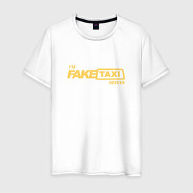 Мужская футболка хлопок с принтом FakeTaxi в Санкт-Петербурге, 100% хлопок | прямой крой, круглый вырез горловины, длина до линии бедер, слегка спущенное плечо. | 