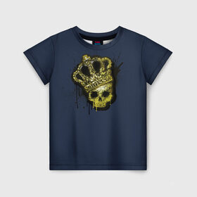 Детская футболка 3D с принтом cs:go - Crown graffiti (Корона) в Санкт-Петербурге, 100% гипоаллергенный полиэфир | прямой крой, круглый вырез горловины, длина до линии бедер, чуть спущенное плечо, ткань немного тянется | 0x000000123 | boss | crown | csgo | skull | valve | босс | валве | корона | ксго | скелет | череп