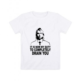 Детская футболка хлопок с принтом Nirvana - Drain You в Санкт-Петербурге, 100% хлопок | круглый вырез горловины, полуприлегающий силуэт, длина до линии бедер | 