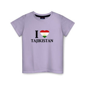 Детская футболка хлопок с принтом Я люблю Таджикистан в Санкт-Петербурге, 100% хлопок | круглый вырез горловины, полуприлегающий силуэт, длина до линии бедер | tajik | tajikisan | tj | tjk | таджик | таджики | таджикистан | точикон