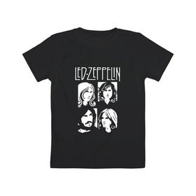 Детская футболка хлопок с принтом Группа Led Zeppelin в Санкт-Петербурге, 100% хлопок | круглый вырез горловины, полуприлегающий силуэт, длина до линии бедер | Тематика изображения на принте: led | led zeppelin | блюз | группа | джимми пейдж | джон генри бонэм | джон пол джонс | лед зепелен | лед зеппелин | метал | роберт плант | рок | тяжелый | фолк | хард | хардрок | хеви | хевиметал