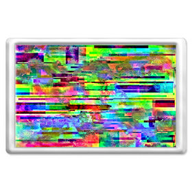 Магнит 45*70 с принтом Abstraction colorline в Санкт-Петербурге, Пластик | Размер: 78*52 мм; Размер печати: 70*45 | glitch | глитч | глич | разноцветный | яркий