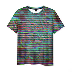 Мужская футболка 3D с принтом optical abstraction в Санкт-Петербурге, 100% полиэфир | прямой крой, круглый вырез горловины, длина до линии бедер | 