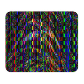 Коврик прямоугольный с принтом Цветная иллюзия в Санкт-Петербурге, натуральный каучук | размер 230 х 185 мм; запечатка лицевой стороны | Тематика изображения на принте: глитч | глич | линии | полосы | разноцветный