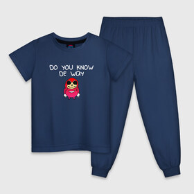 Детская пижама хлопок с принтом De Way в Санкт-Петербурге, 100% хлопок |  брюки и футболка прямого кроя, без карманов, на брюках мягкая резинка на поясе и по низу штанин
 | knuckles | the way | vrchat | наклз | наклс