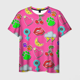 Мужская футболка 3D с принтом Вкусняшки в Санкт-Петербурге, 100% полиэфир | прямой крой, круглый вырез горловины, длина до линии бедер | веселые | модные | надпись | новинки | популярные | прикольная | цветные | яркие