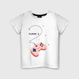 Детская футболка хлопок с принтом Perfect team в Санкт-Петербурге, 100% хлопок | круглый вырез горловины, полуприлегающий силуэт, длина до линии бедер | 14 февраля | game | gamepad | love | player | игра | любовь