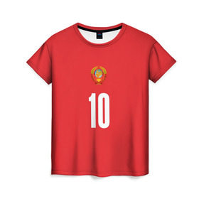 Женская футболка 3D с принтом Движение вверх в Санкт-Петербурге, 100% полиэфир ( синтетическое хлопкоподобное полотно) | прямой крой, круглый вырез горловины, длина до линии бедер | мюнхен | олимпиада 1972 | сборная ссср форма