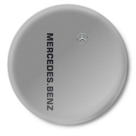 Значок с принтом MERCEDES BENZ VINTAGE в Санкт-Петербурге,  металл | круглая форма, металлическая застежка в виде булавки | mercedes | марка | машины | мерседес