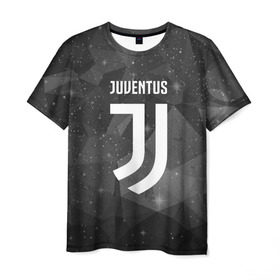 Мужская футболка 3D с принтом Juventus Cosmos в Санкт-Петербурге, 100% полиэфир | прямой крой, круглый вырез горловины, длина до линии бедер | football | italia | juve | juventus | logo | sport | арт | италия | лига | лого | спорт | текстура | фк | футбол | футбольный клуб | эмблема | ювентус