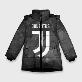 Зимняя куртка для девочек 3D с принтом Juventus Cosmos в Санкт-Петербурге, ткань верха — 100% полиэстер; подклад — 100% полиэстер, утеплитель — 100% полиэстер. | длина ниже бедра, удлиненная спинка, воротник стойка и отстегивающийся капюшон. Есть боковые карманы с листочкой на кнопках, утяжки по низу изделия и внутренний карман на молнии. 

Предусмотрены светоотражающий принт на спинке, радужный светоотражающий элемент на пуллере молнии и на резинке для утяжки. | football | italia | juve | juventus | logo | sport | арт | италия | лига | лого | спорт | текстура | фк | футбол | футбольный клуб | эмблема | ювентус