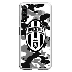 Чехол для Honor 20 с принтом FC Juventus Camouflage в Санкт-Петербурге, Силикон | Область печати: задняя сторона чехла, без боковых панелей | football | italia | juve | juventus | logo | sport | арт | италия | лига | лого | спорт | текстура | фк | футбол | футбольный клуб | эмблема | ювентус