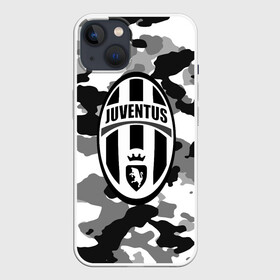 Чехол для iPhone 13 с принтом FC Juventus Camouflage в Санкт-Петербурге,  |  | football | italia | juve | juventus | logo | sport | арт | италия | лига | лого | спорт | текстура | фк | футбол | футбольный клуб | эмблема | ювентус