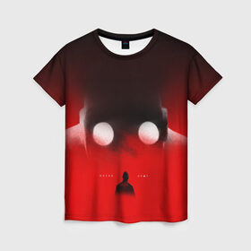 Женская футболка 3D с принтом Хаски Крот в Санкт-Петербурге, 100% полиэфир ( синтетическое хлопкоподобное полотно) | прямой крой, круглый вырез горловины, длина до линии бедер | rap | дмитрий кузнецов | рэп | рэпер | хаски