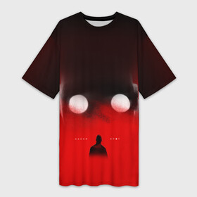 Платье-футболка 3D с принтом Хаски Крот в Санкт-Петербурге,  |  | Тематика изображения на принте: rap | дмитрий кузнецов | рэп | рэпер | хаски