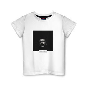Детская футболка хлопок с принтом Смотрящий в Санкт-Петербурге, 100% хлопок | круглый вырез горловины, полуприлегающий силуэт, длина до линии бедер | Тематика изображения на принте: rap | дмитрий кузнецов | рэп | рэпер | хаски