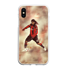 Чехол для iPhone XS Max матовый с принтом Ronaldinho в Санкт-Петербурге, Силикон | Область печати: задняя сторона чехла, без боковых панелей | Тематика изображения на принте: ronaldinho | роналдиньо | роналдинью | рональдиньо