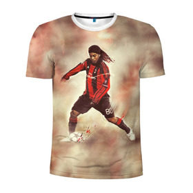 Мужская футболка 3D спортивная с принтом Ronaldinho в Санкт-Петербурге, 100% полиэстер с улучшенными характеристиками | приталенный силуэт, круглая горловина, широкие плечи, сужается к линии бедра | ronaldinho | роналдиньо | роналдинью | рональдиньо