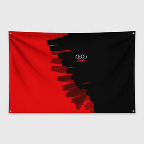 Флаг-баннер с принтом AUDI SPORT в Санкт-Петербурге, 100% полиэстер | размер 67 х 109 см, плотность ткани — 95 г/м2; по краям флага есть четыре люверса для крепления | audi | ауди | марка | машины