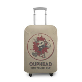 Чехол для чемодана 3D с принтом Cuphead в Санкт-Петербурге, 86% полиэфир, 14% спандекс | двустороннее нанесение принта, прорези для ручек и колес | cuphead | капхед | компьтерная игра