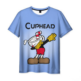 Мужская футболка 3D с принтом Cuphead в Санкт-Петербурге, 100% полиэфир | прямой крой, круглый вырез горловины, длина до линии бедер | cuphead | капхед | компьтерная игра