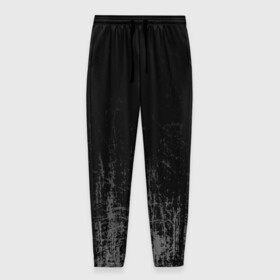 Мужские брюки 3D с принтом Black Grunge в Санкт-Петербурге, 100% полиэстер | манжеты по низу, эластичный пояс регулируется шнурком, по бокам два кармана без застежек, внутренняя часть кармана из мелкой сетки | grunge | абстракция | гранж | черный