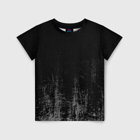 Детская футболка 3D с принтом Black Grunge в Санкт-Петербурге, 100% гипоаллергенный полиэфир | прямой крой, круглый вырез горловины, длина до линии бедер, чуть спущенное плечо, ткань немного тянется | Тематика изображения на принте: grunge | абстракция | гранж | черный