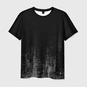 Мужская футболка 3D с принтом Black Grunge в Санкт-Петербурге, 100% полиэфир | прямой крой, круглый вырез горловины, длина до линии бедер | grunge | абстракция | гранж | черный