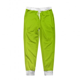 Мужские брюки 3D с принтом Lime Green в Санкт-Петербурге, 100% полиэстер | манжеты по низу, эластичный пояс регулируется шнурком, по бокам два кармана без застежек, внутренняя часть кармана из мелкой сетки | Тематика изображения на принте: 