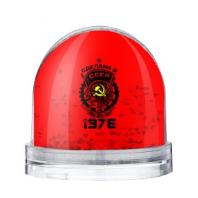 Водяной шар с принтом Сделано в СССР 1976 в Санкт-Петербурге, Пластик | Изображение внутри шара печатается на глянцевой фотобумаге с двух сторон | 