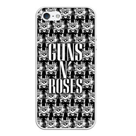 Чехол для iPhone 5/5S матовый с принтом Guns n roses в Санкт-Петербурге, Силикон | Область печати: задняя сторона чехла, без боковых панелей | guns n roses | gunsnroses | ганз н роус | ганзес роус | ганзесроус | ганзнроус | дафф маккаган | диззи рид | мелисса риз | ричард фортус | рок | слэш | франк феррер | эксл роуз