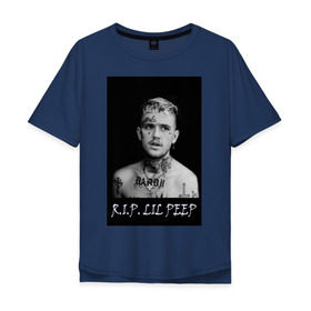 Мужская футболка хлопок Oversize с принтом Lil Peep - 109 в Санкт-Петербурге, 100% хлопок | свободный крой, круглый ворот, “спинка” длиннее передней части | lil peep | лил пип | маленький пип