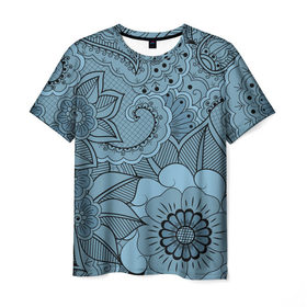 Мужская футболка 3D с принтом Paisley в Санкт-Петербурге, 100% полиэфир | прямой крой, круглый вырез горловины, длина до линии бедер | абстракция | узор | цветные | яркие