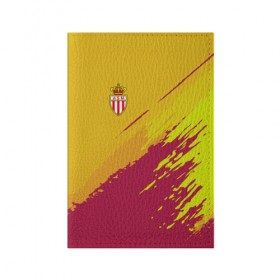 Обложка для паспорта матовая кожа с принтом Monaco 2018 original в Санкт-Петербурге, натуральная матовая кожа | размер 19,3 х 13,7 см; прозрачные пластиковые крепления | football | soccer | монако