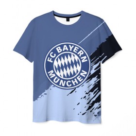 Мужская футболка 3D с принтом FC Bayern Munchen style в Санкт-Петербурге, 100% полиэфир | прямой крой, круглый вырез горловины, длина до линии бедер | Тематика изображения на принте: football | soccer | байерн