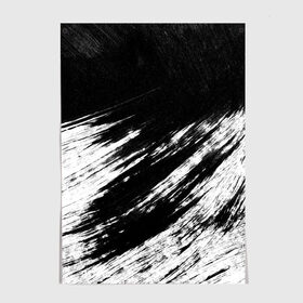 Постер с принтом abstraction black&white в Санкт-Петербурге, 100% бумага
 | бумага, плотность 150 мг. Матовая, но за счет высокого коэффициента гладкости имеет небольшой блеск и дает на свету блики, но в отличии от глянцевой бумаги не покрыта лаком | abstraction | watercolor | абстракция красок | акварель | брызги красок | живопись | краска | потертость красок | размытые краски | текстуры | черно белый | яркие | яркие краски