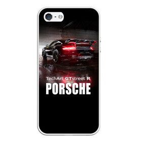 Чехол для iPhone 5/5S матовый с принтом Porsche GTstreet R в Санкт-Петербурге, Силикон | Область печати: задняя сторона чехла, без боковых панелей | auto | porsche 911 | turbo s | авто | автомобиль | машина | спорткар | суперкар | тачка