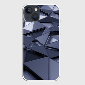 Чехол для iPhone 13 с принтом Metalic geometry в Санкт-Петербурге,  |  | abstraction | geometry | polygon | абстракция | геометрия | грань | краски | кубик | кубики | линии | мозаика | полигон | разноцветные | ребро | текстура | тени | узор