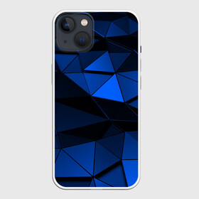 Чехол для iPhone 13 с принтом Blue abstraction collection в Санкт-Петербурге,  |  | abstraction | geometry | polygon | абстракция | геометрия | грань | краски | кубик | кубики | линии | мозаика | полигон | разноцветные | ребро | текстура | тени | узор