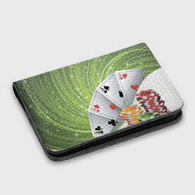 Картхолдер с принтом с принтом Покер Старс в Санкт-Петербурге, натуральная матовая кожа | размер 7,3 х 10 см; кардхолдер имеет 4 кармана для карт; | игра | казино | каре | карты | роял | сет | стрит | туз | удача | флеш | фул | хаус