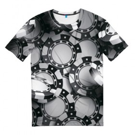 Мужская футболка 3D с принтом Poker в Санкт-Петербурге, 100% полиэфир | прямой крой, круглый вырез горловины, длина до линии бедер | игра | казино | каре | карты | роял | сет | стрит | туз | удача | флеш | фул | хаус