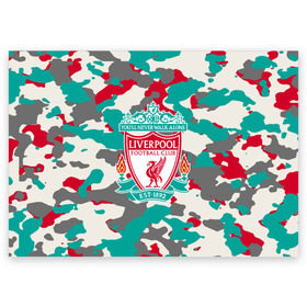 Поздравительная открытка с принтом FC Liverpool в Санкт-Петербурге, 100% бумага | плотность бумаги 280 г/м2, матовая, на обратной стороне линовка и место для марки
 | Тематика изображения на принте: england | football | liverpool fc | logo | sport | англия | арт | камуфляж | ливерпуль | лига | лого | милитари | спорт | текстура | фк | футбол | футбольный клуб | эмблема